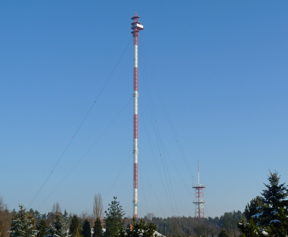 Richtfunkmast Frohnau - Blick von der Gollanczstr. in Frohnau